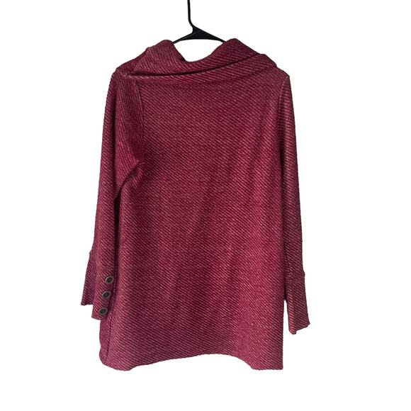 Soft Surroundings Women's Size Small Pink Cowl Neck Pullover Sweater - Picture 6 of 10